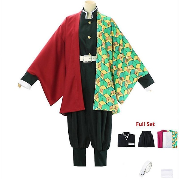 Anime Demon Slayer Kimetsu No Yaiba Tomioka Giyuu Cosplay Costume Damer og mænd Kimono Uniform Hallo A2