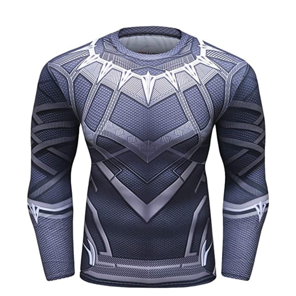 Marvel Super and Heroes Black Panther 3D collegepaita Digital Prin Long Sleeve  light color 5XL