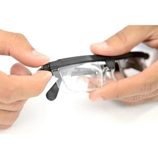 Linsglasögon med justerbar styrka Variabelt fokusavstånd Vision Zoomglasögon
