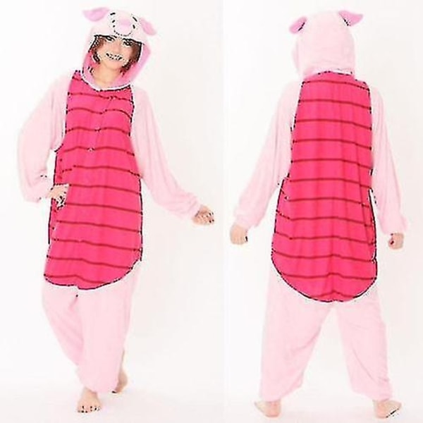 Halloween Unisex Onesie Kigurumi Fancy Dress Kostyme Hettegensere Pyjamas Sleep Wear-9-1 - Perfet Piglet Piglet L for 170-180cm