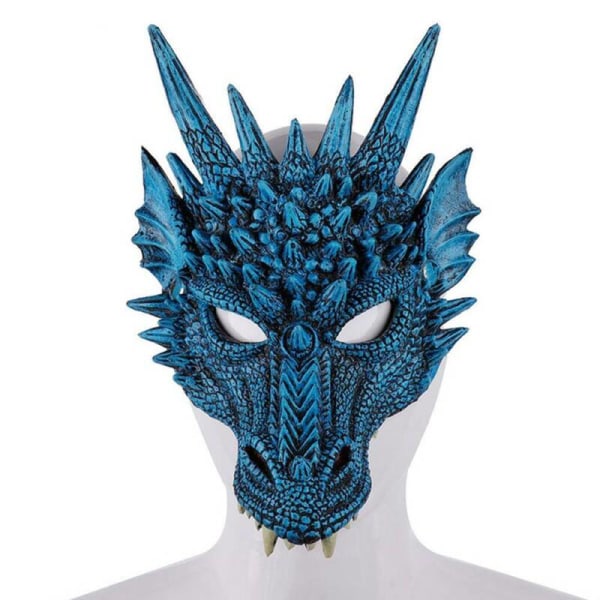 Unisex Halloween 3D Dragon Mask Carnival Cosplay Fancy Dress Black