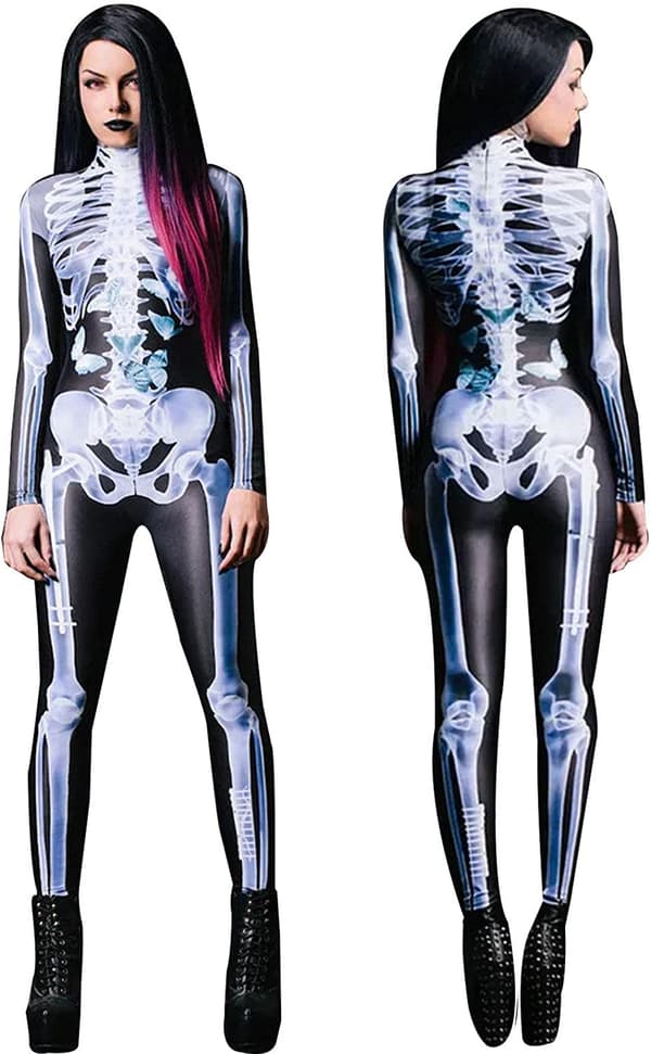 halloween skelet kostumer, cosplay kostumer