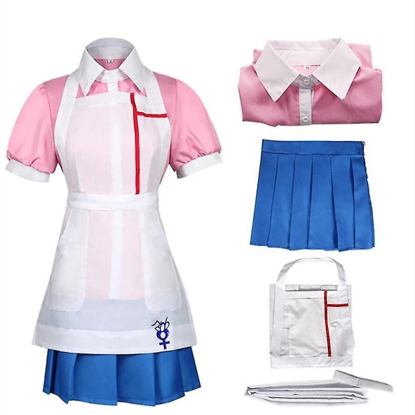 Danganronpa Mikan Tsumiki Anime Uniform Kvinde Kjole Cosplay Kostume Tøj A2