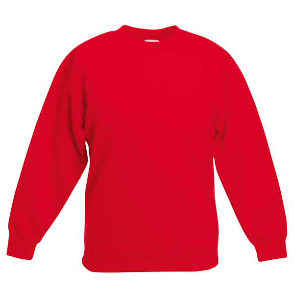 Fruit Of The Loom Kids Unisex Klassisk 80/20 Set-In Sweatshirt ( Red 3-4