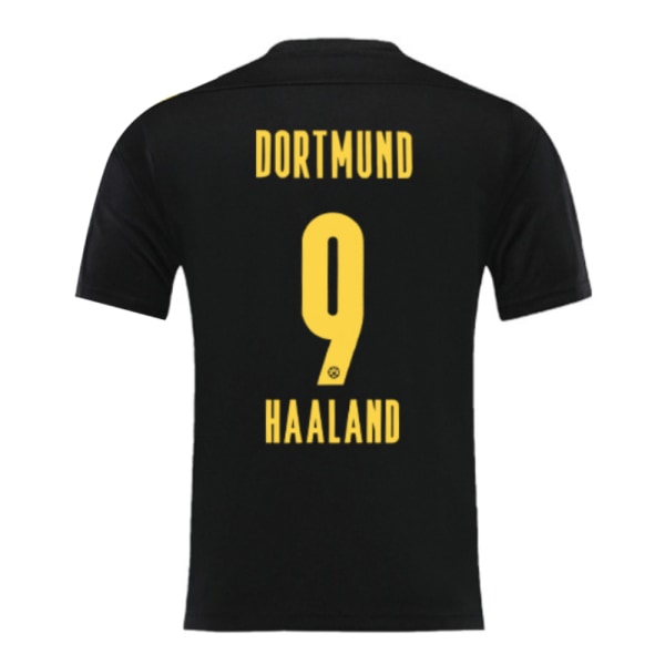 Dortmund Away Haaland Kids fotballdrakter for gutter black 8-9 Years