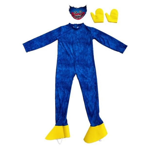 Kids Poppy Playtime Huggy Wuggy Cosplay Kostym blue S