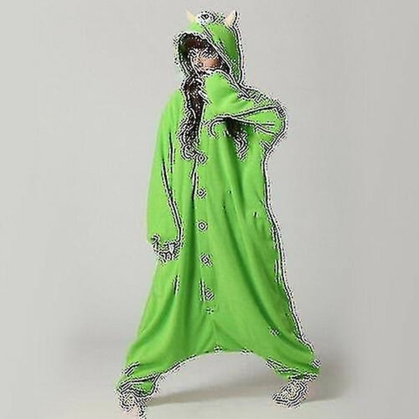 Halloween Unisex Onesie Kigurumi Fancy Dress Kostym Huvtröjor Pyjamas Sleep Wear-9-1 - Perfet Green Mike Monste Green Mike Monster M for 160-170cm