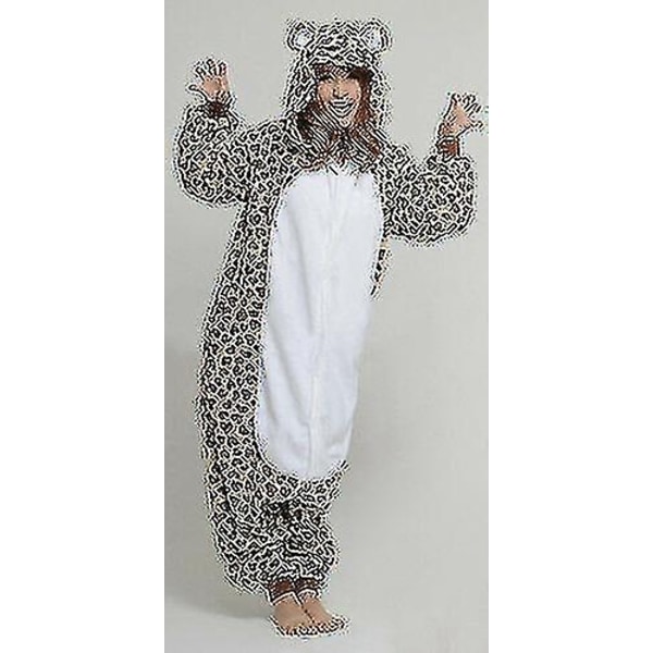 Halloween Unisex Onesie Kigurumi Fancy Dress Kostume Hættetrøjer Pyjamas Sleep Wear-9-1 - Perfect Leopard Bea Leopard Bear L for 170-180cm