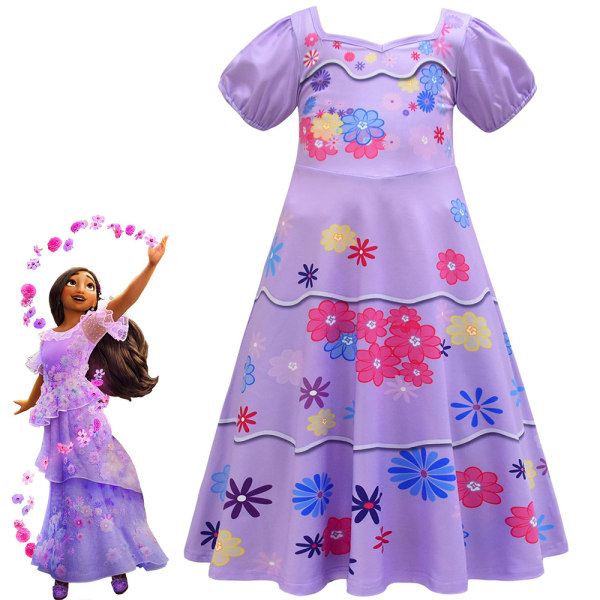 Kid Mirabel Klänning Isabela Madrigal Cosplay Costume olores Klänning Z D 7-8Years