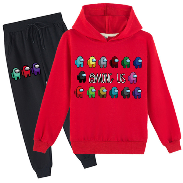 Meidän keskuudessa Crewmate ImpostorGameKidHoodieJumperTracksuit Set 2 100cm