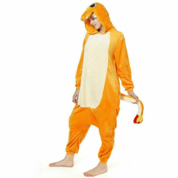 Djurpyjama Kigurumi Nattkläder Kostymer Vuxen Jumpsuit -asu #2 Charmander kids L(8-9Y)
