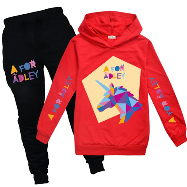 AforAdleyKidsHoodie+bukserSuitsTræningsskjorte 10cm 3 130cm