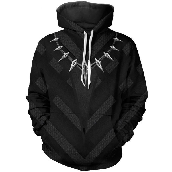 Marvel päällinen ja Heroes Black Panther 3D collegepaita Digital Prin Black Panther zipper S