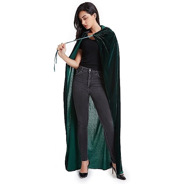 Halloween kostym cape hooded män och kvinnor grön