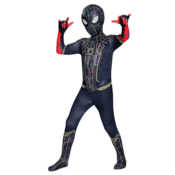 Spider-Man Iron Man Cosplay Panther Venom -haalari lapsille black 120cm