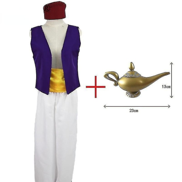 Mytisk Aladdin Prince Cosplay Cosplay kostym XL