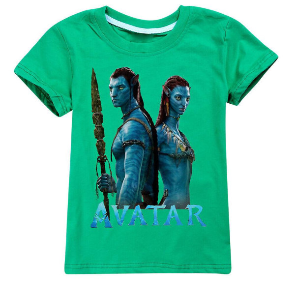 Kids Avatar 2 The Way Of Water Kortärmad 100 % bomull T-shirt T-shirt Present - Green 160CM 11-12Y