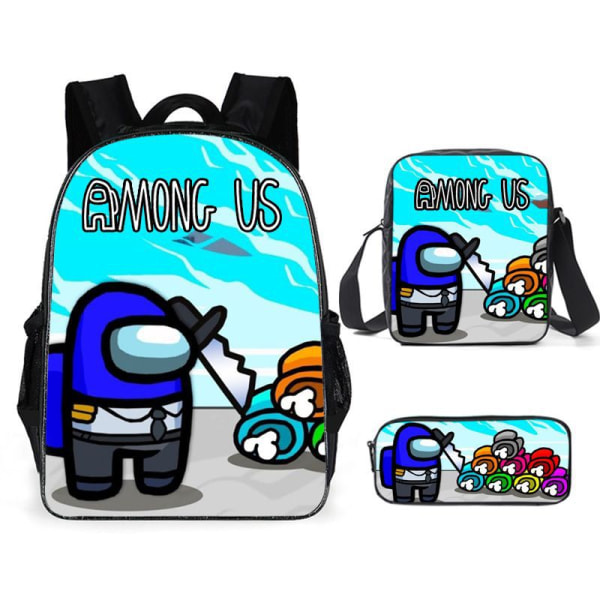 Among Us skoleryggsekk+skulderveske+etui 4