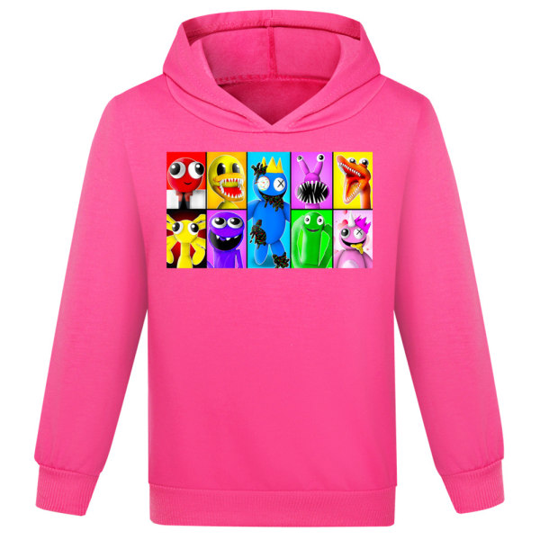 Drenge Piger ROBLOX Rainbow friends Hættetrøje Pullover Jumper Gave Rose red 150cm