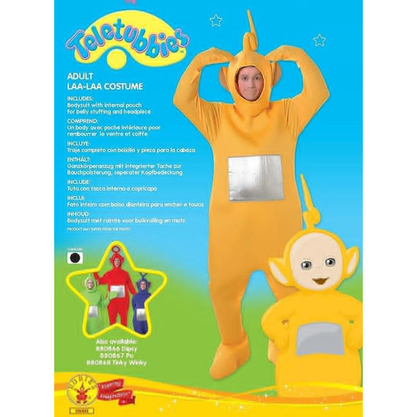 Tinky Winky Teletubbies Voksen Fancy Dress Hjortekostume orange 150cm