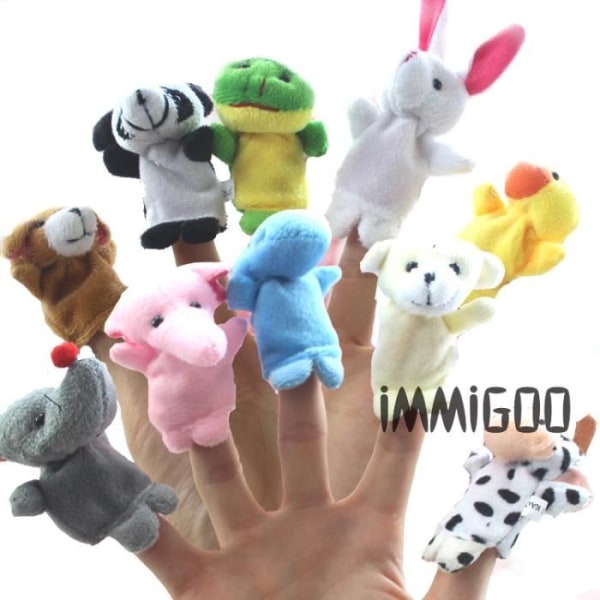 IMMIGOO - Set med 10st Animal Finger Puppets