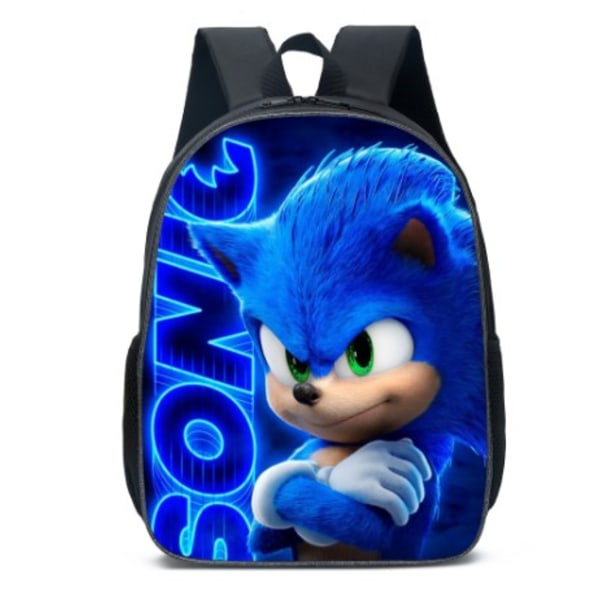 Sonic ryggsäck Stor skola tecknad ryggsäck handväska A