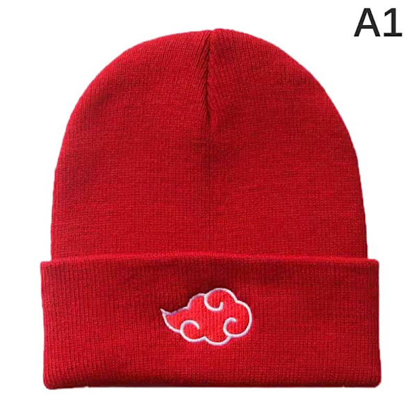 Höst Vinter Varm Hat Anime Naruto Cosplay Red Cloud Vortex Em A1