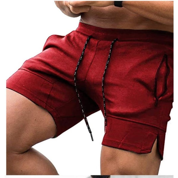 Herreshorts med glidelåslommer for herre i flere farger Wine red 2XL