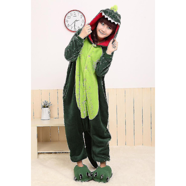 Halloween Unisex Onesie Kigurumi Naamiaisasu Hupparit Pyjamat Yöasut-9-1 - Täydellinen Dinosau 0 Dinosaur L for 170-180cm