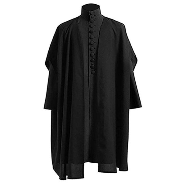 Professori Severus Kalkaroksen cosplay-asu Halloween Christmas W Black XL