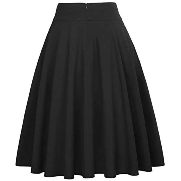 En sort swing-nederdel til damer 50'er retro nederdel knæ festival nederdel s