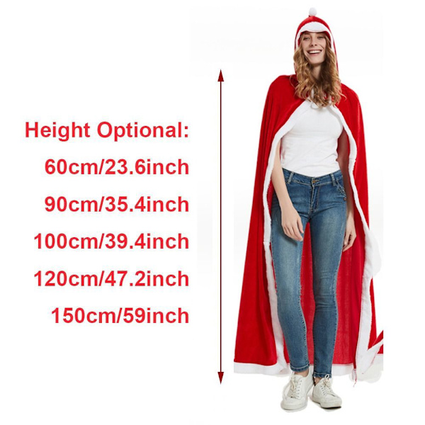 Christmas Cape Jule Cosplay Kostumer 120CM 120cm 60cm
