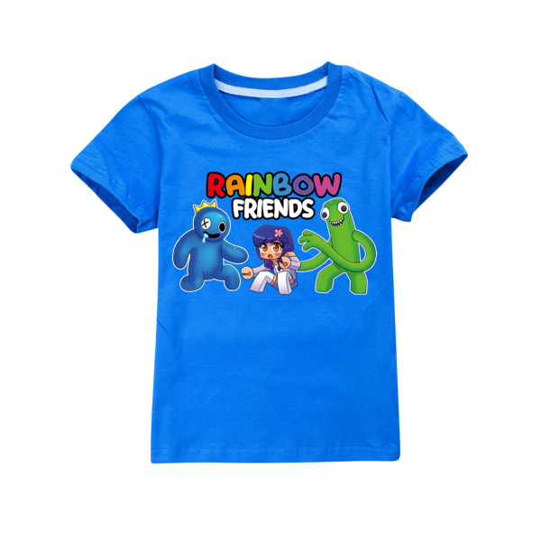 Print T-skjorte med T-skjorte av T-skjorte for barn Cartoon Rainbow Friends navy blue