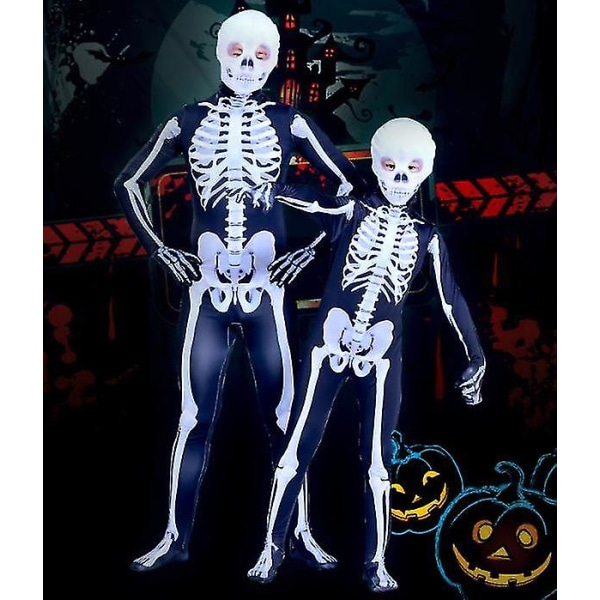 Halloween kostume skelet kostumer til børn og voksne 130