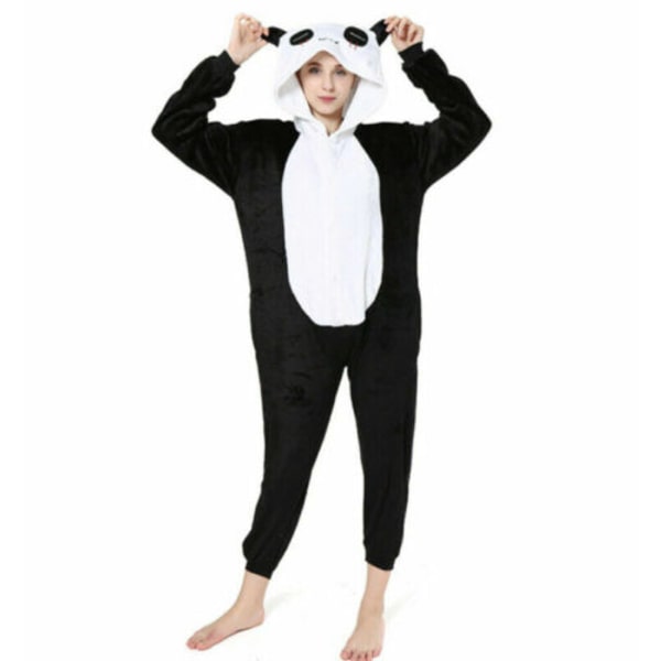 Djurpyjama Kigurumi Nattkläder Kostymer Vuxen Jumpsuit -asu #2 Panda kids M(6-7Y)