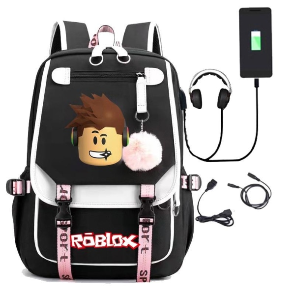 roblox reppu lasten reput reppu USB-liitännällä 1kpl grön