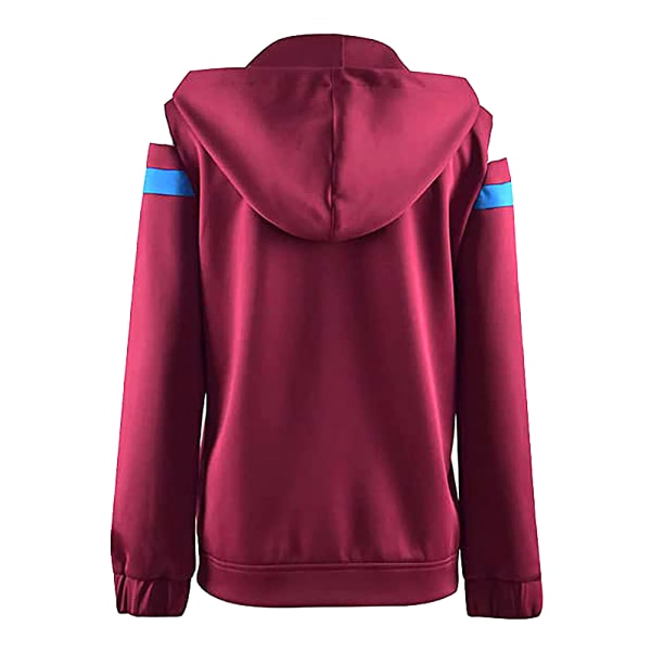 Scarlet cosplay kostym dam kappa hoodie häxa karneval outfit Red M XXXL