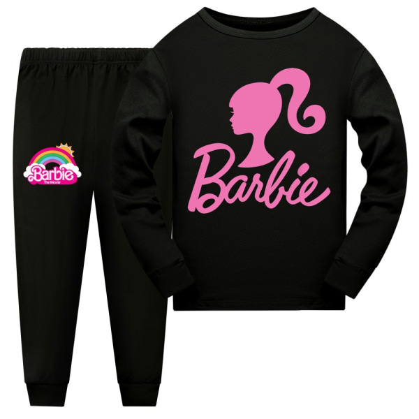 Barbie Movies Casual Børnetrøje Lang Pullover Sæt sort black 130cm