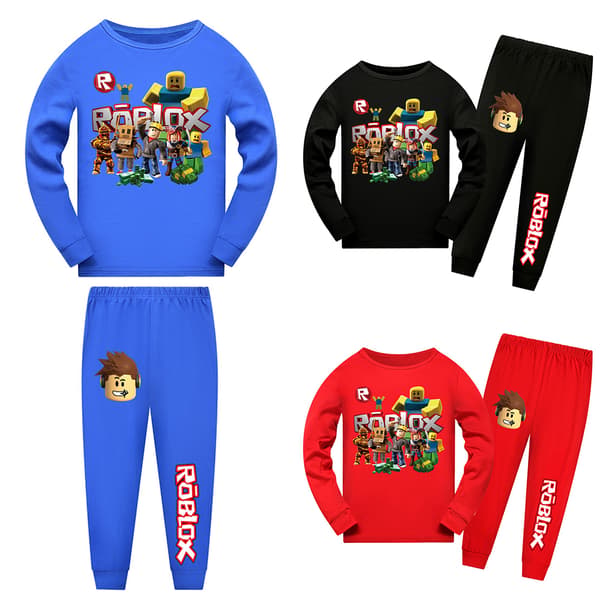 Roblox Spel Långärmad Pyjamas Set Barn Pjs Sovkläder Nattkläder Fans Present Röd Ed Ed 160 cm
