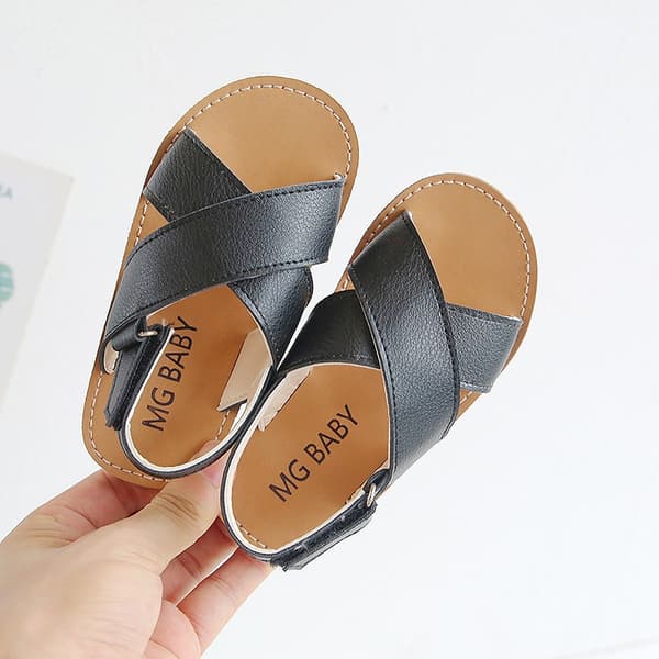 Småbarn Gutter Jenter Sandaler 2023 Sommer Barn Strandsko Black 30