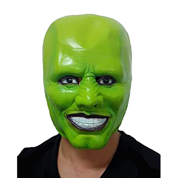 Deluxe Grön Mask Latex Full Head Jim Carrey Fancy Halloween