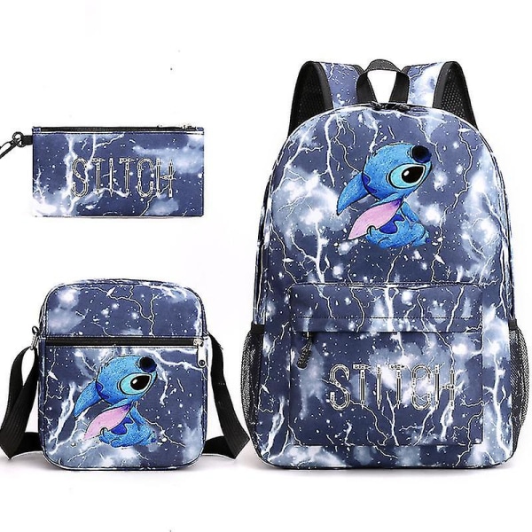 Lilo & Stitch Ryggsekksett skolesekk Lightning blue