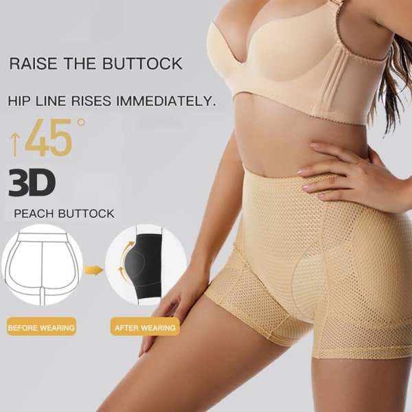 Kvinder Butt Lifter Hip Enhancer Shaper Trusser Undertøj Ass Pad Beige XXL