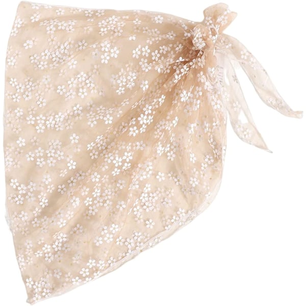 HAUFR Dams Sheer Beach Badkläder Cover Up Wrap Mini Kjol Khaki One Size