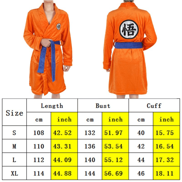 Cosplay Morgonrock Pyjamas Winter Keep Warm Mjuk Morgonrock orange medium