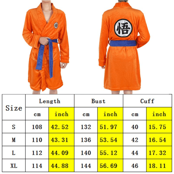 Cosplay Robe Pyjamas Vinter Hold Warm Blød Robe orange medium