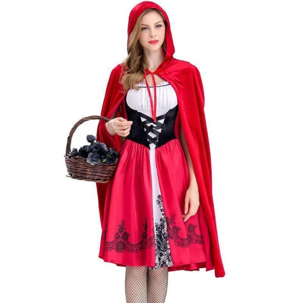 Wizard Hooded Cape för kvinnor Hellängd Robe Cosplay Kostymer X L