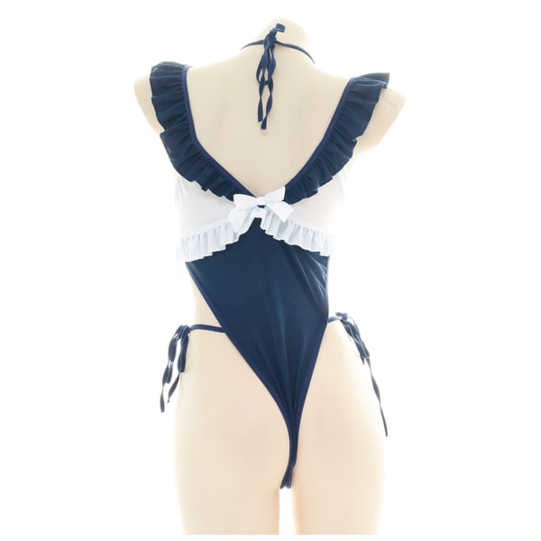 Dam Lolita Söt Skolflicka Maid Baddräkt Anime Sukumizu Cosplay Kostym Sexig Skönhet Rygg Bodysuit Underkläder Set