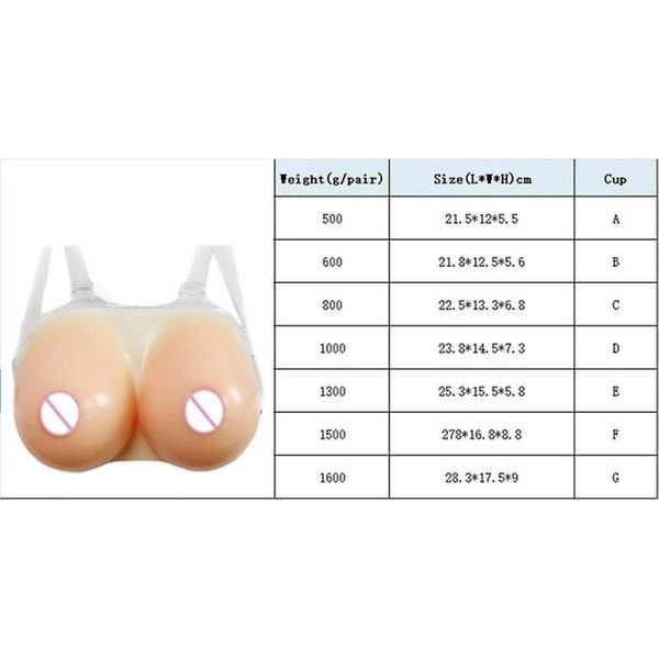 Cosplay Protese Pseudo Mamma Fake Breast Realistic 800g(1pair)
