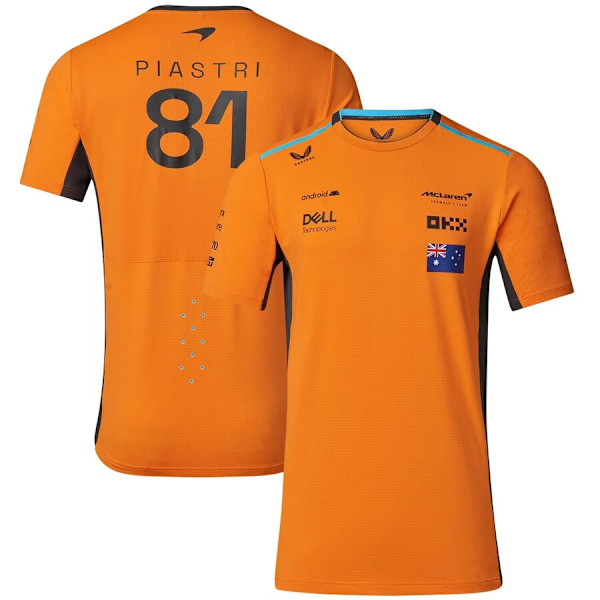 2023 vår och höst nya Team McLaren PIASTRL#81 T-shirt 0 M
